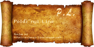 Polányi Lina névjegykártya
